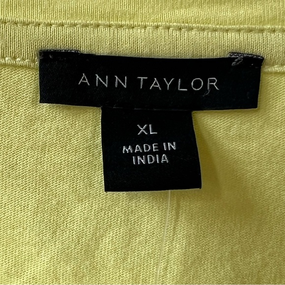 ⭐️ NWT Ann Taylor Eyelet Cap Sleeve Tee Scoop Neck Size XL - Picture 8 of 14